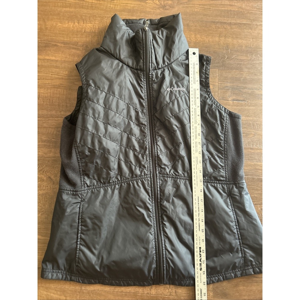 Columbia Women's XL Black Quilted Fleece Hybrid Full Zip Puffer Vest